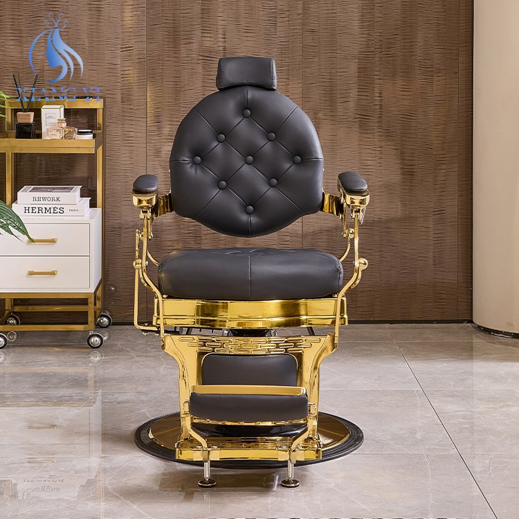 Reclining Hydraulic vintage hairdressers chair Beauty heavy duty Salon barber chair