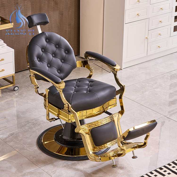 Reclining Hydraulic vintage hairdressers chair Beauty heavy duty Salon barber chair
