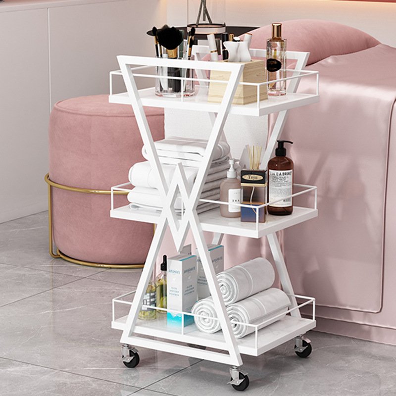 Most Popular Factory Wholesale European Metal Frame Hair Layer Trolley Beauty Salon Trolley