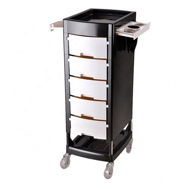 Barber Shop Tool Cabinet Hot Dyeing Trolley Golden Stainless Steel Material Strong