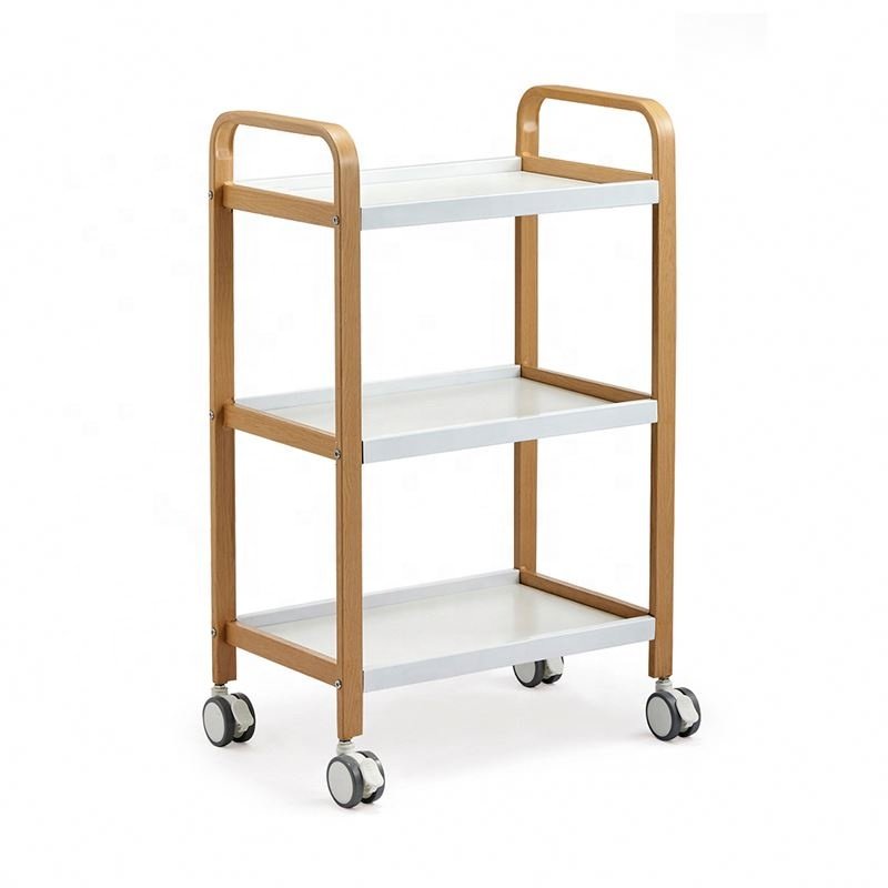 Barber Shop Tool Cabinet Hot Dyeing Trolley Golden Stainless Steel Material Strong