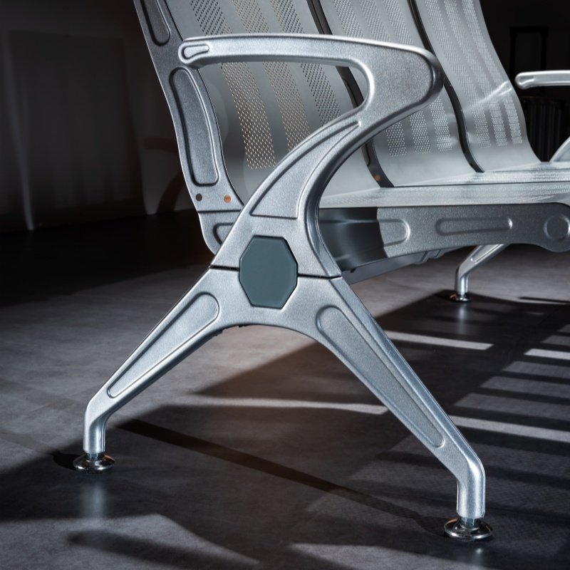 Railway Station High Back Metal Airport chair, Hospital Outpatient Waiting chair Stool, Furniture Factory, High Quality 2 Seats.