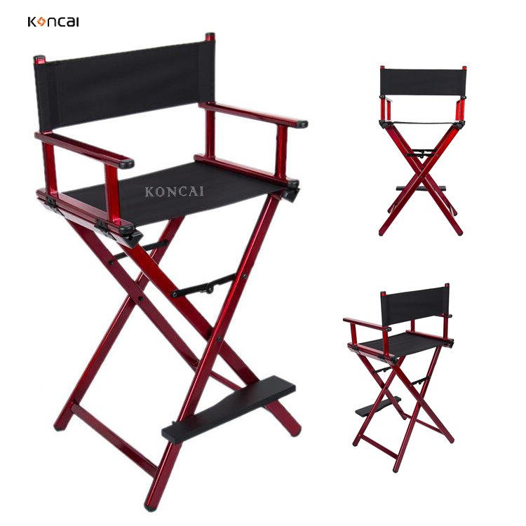 BSCI members Foldable Makeup Chair Easy Carry Salon New Product Chair Aluminum Cosmetic Artist Chair