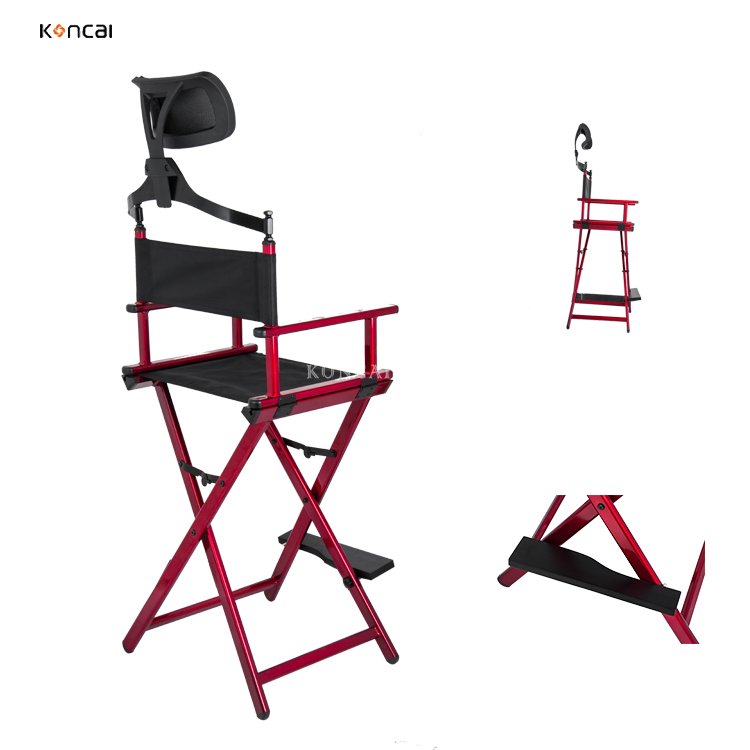BSCI members Foldable Makeup Chair Easy Carry Salon New Product Chair Aluminum Cosmetic Artist Chair