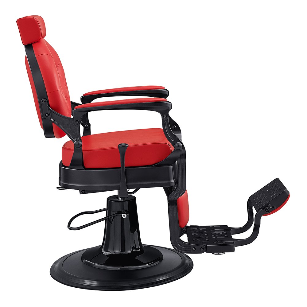 DM Fashion Gold Red Classic Black Vintage Belmont Barber Chair Barber For Hair Salon