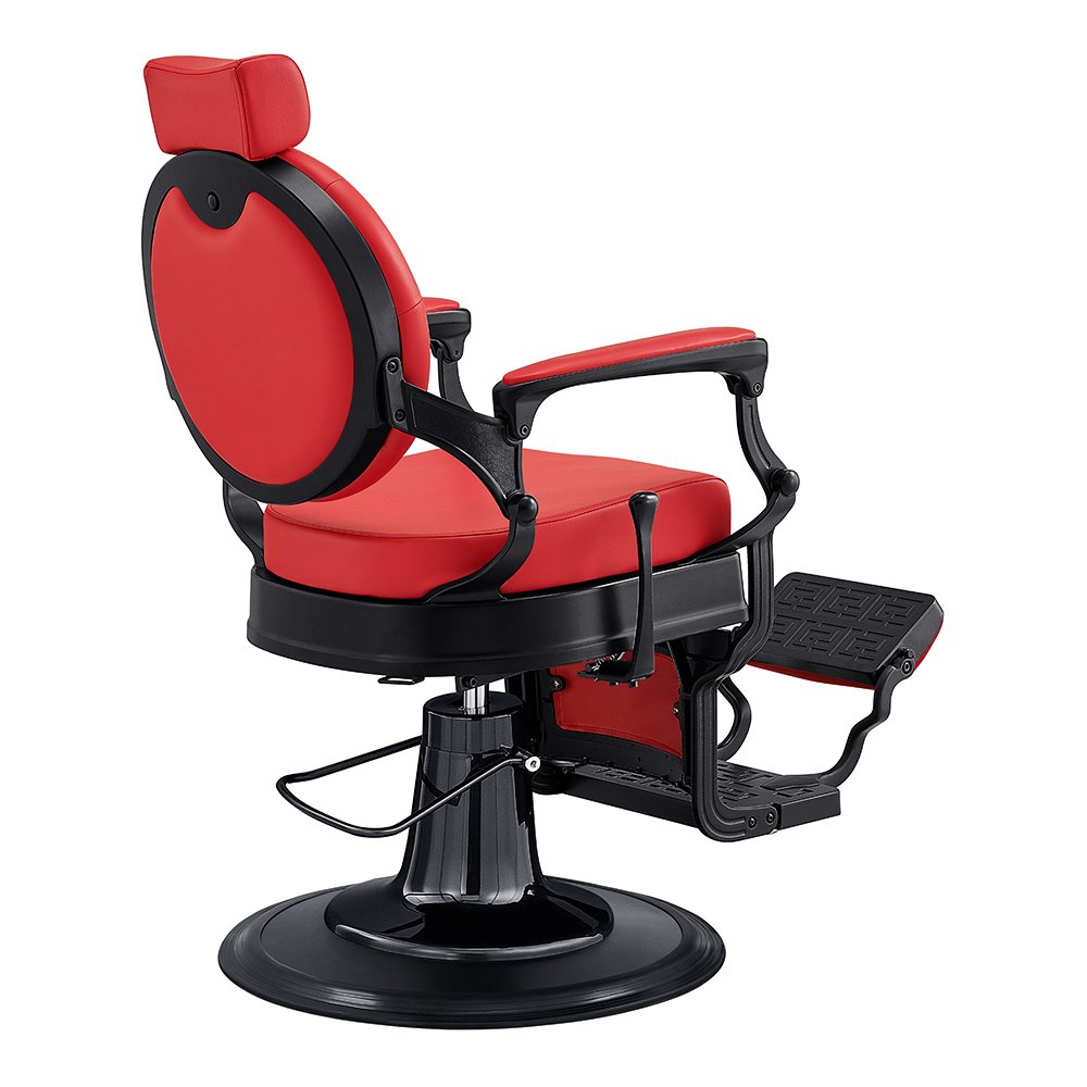 DM Fashion Gold Red Classic Black Vintage Belmont Barber Chair Barber For Hair Salon