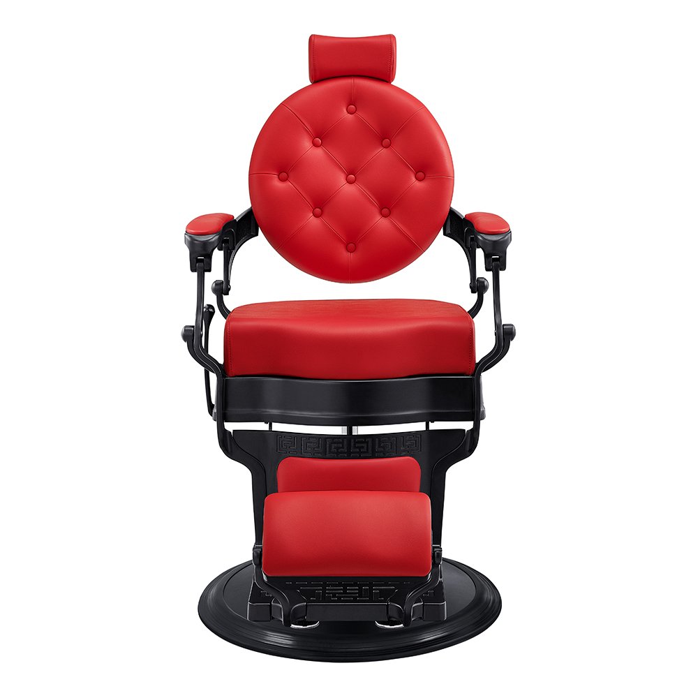 DM Fashion Gold Red Classic Black Vintage Belmont Barber Chair Barber For Hair Salon