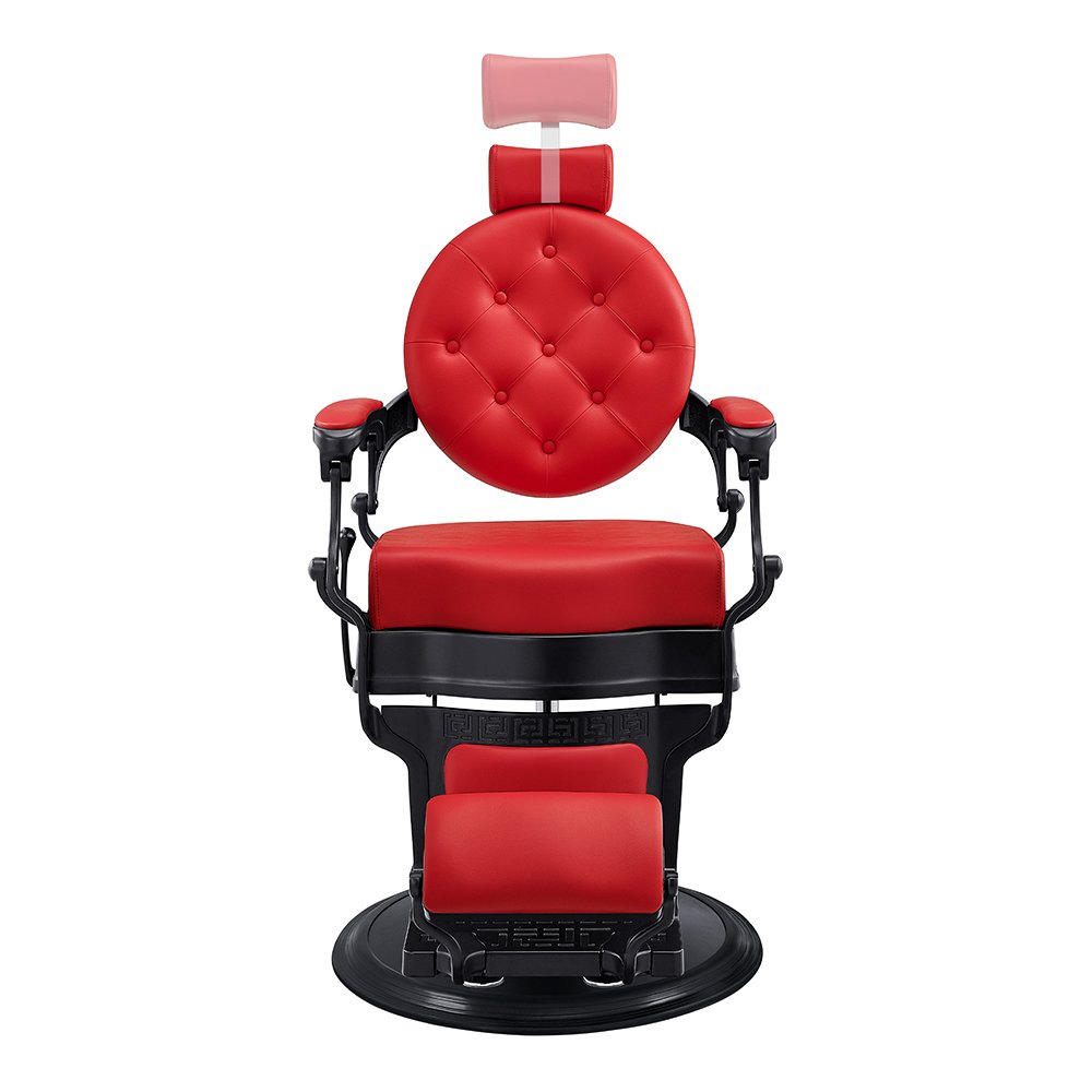 DM Fashion Gold Red Classic Black Vintage Belmont Barber Chair Barber For Hair Salon