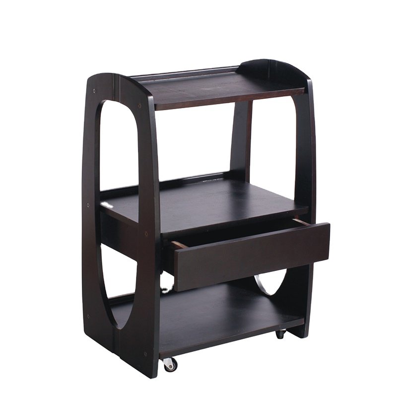 Professional Wooden Salon Trolly Cart Exporter for Barber Station Beauty Salon Furniture Move with Wheels