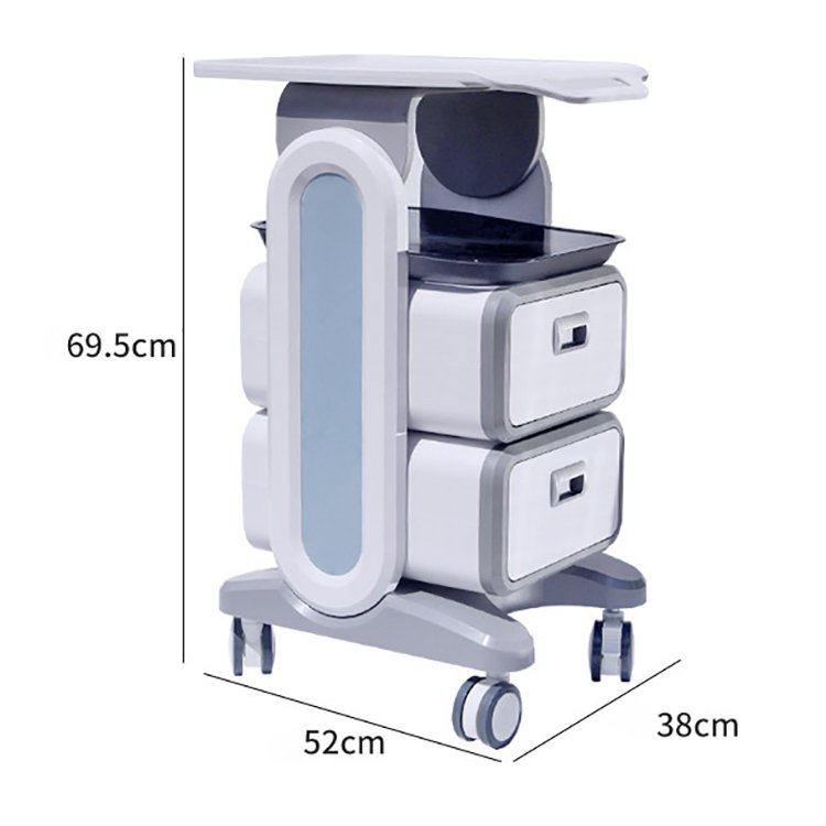 OEM Beauty salon storage rack trolley multifunction equipment tool barber shop moving side cabinet