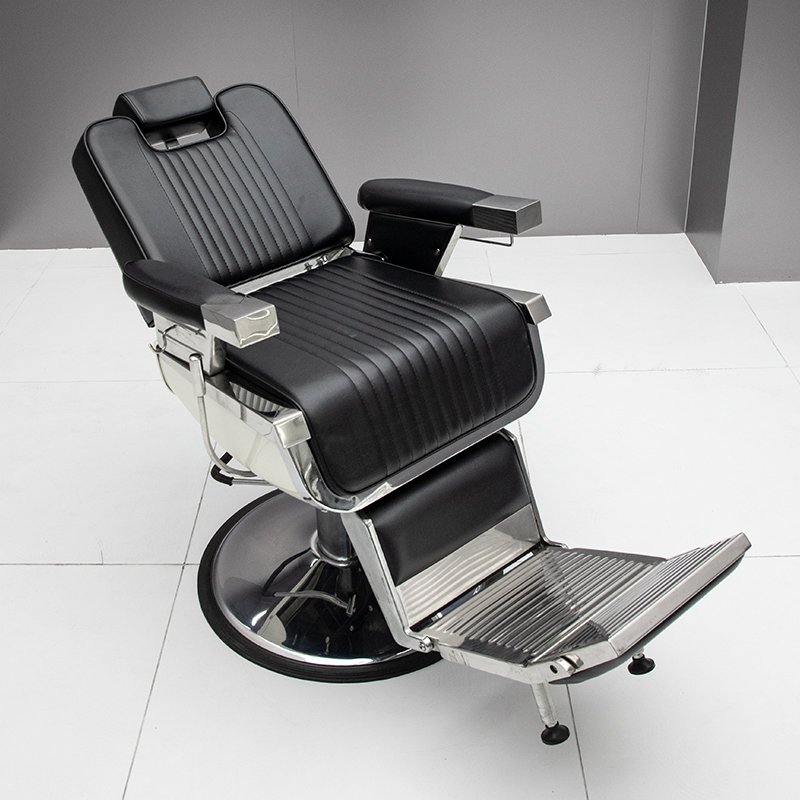 Modern High Quality Luxury Leather Black Beauty Hair Portable Barber Shop Metal Salon Barber Chair Barber chair for men