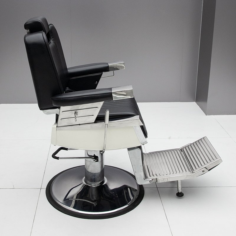 Modern High Quality Luxury Leather Black Beauty Hair Portable Barber Shop Metal Salon Barber Chair Barber chair for men