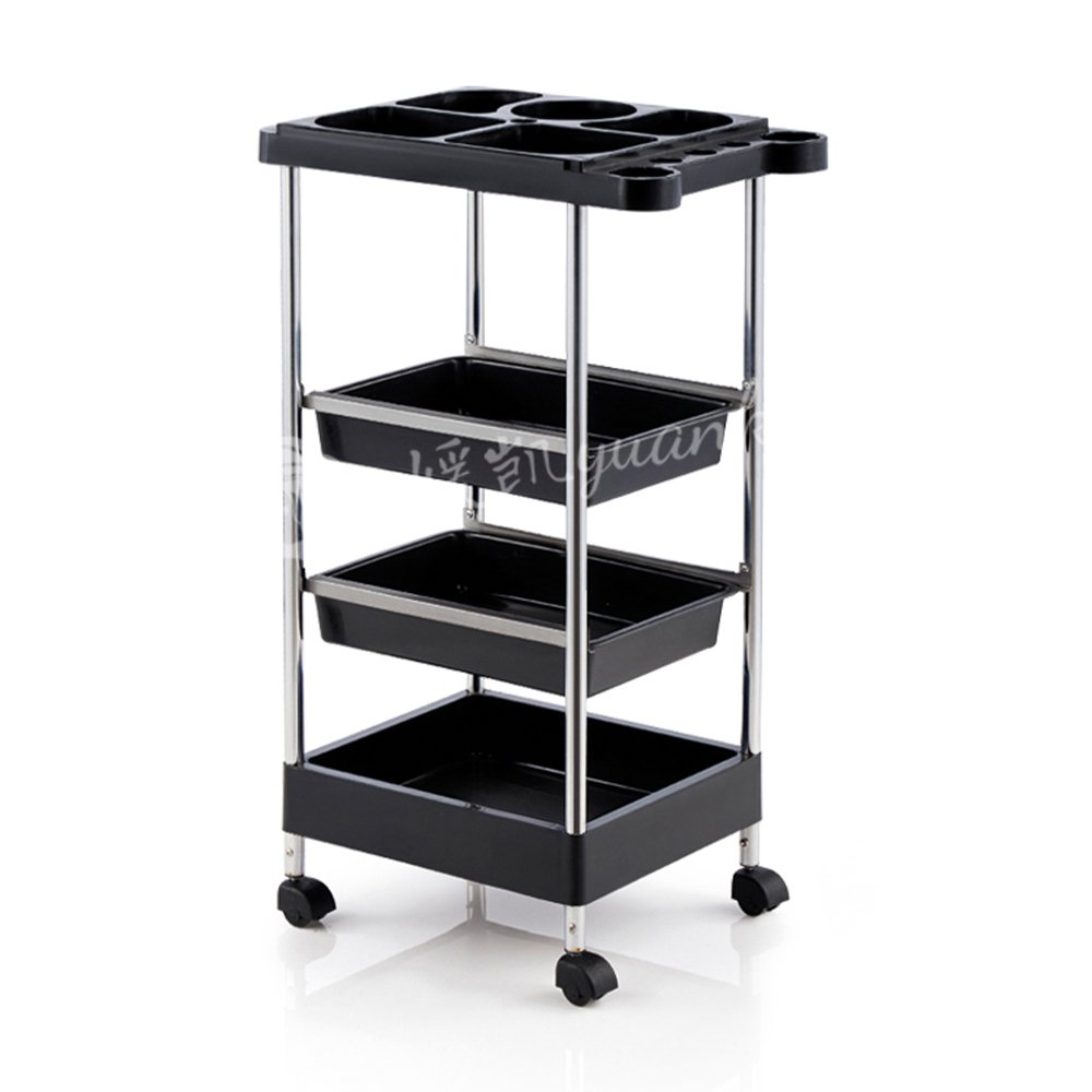 Modern hair salon equipment gold and silver tool car stainless steel beauty trolley
