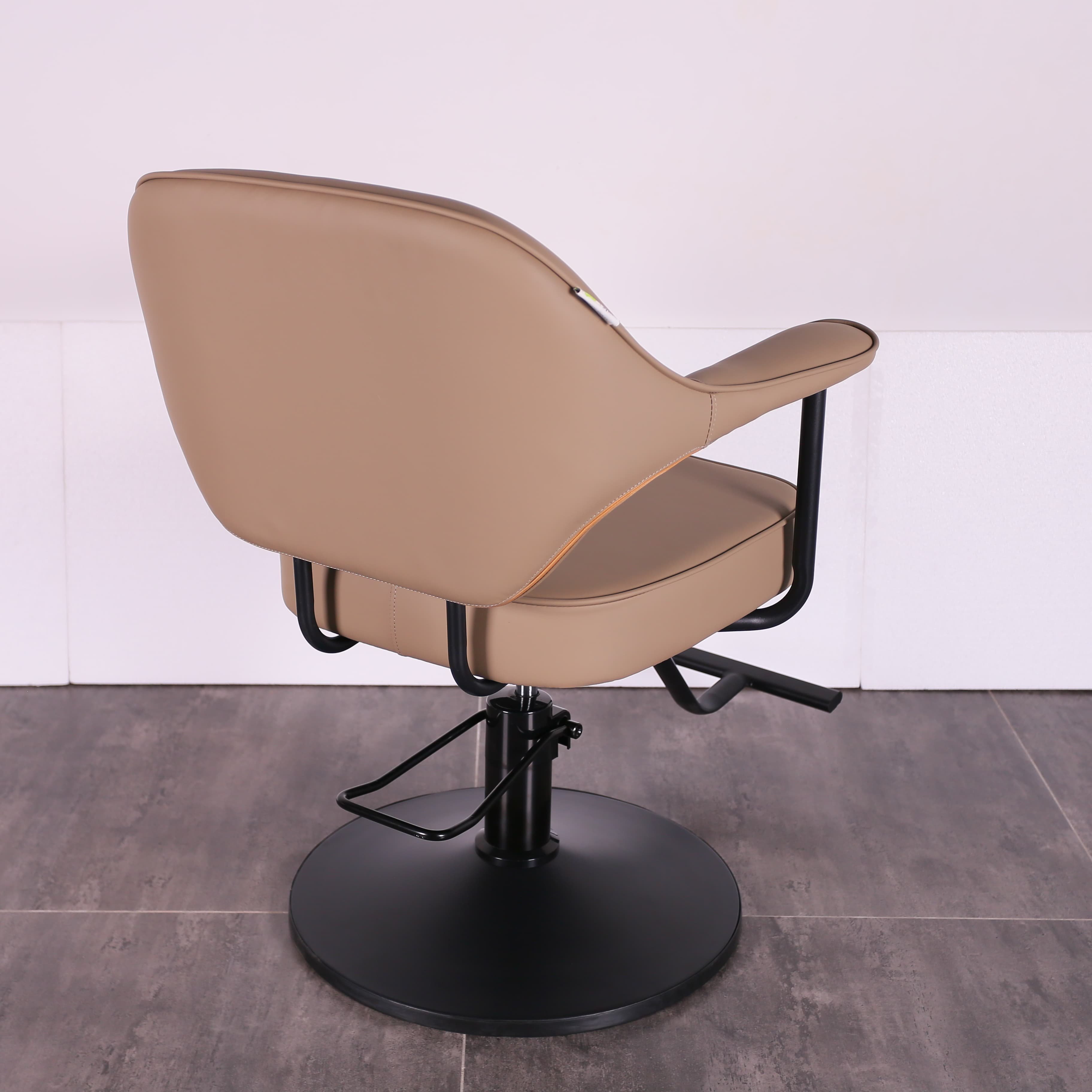 Make Up Barber Supplies Hair Chair BarberShop Hair Styling Salon Furniture Chair Black Metal Hair Cutting Salon Barber Chair
