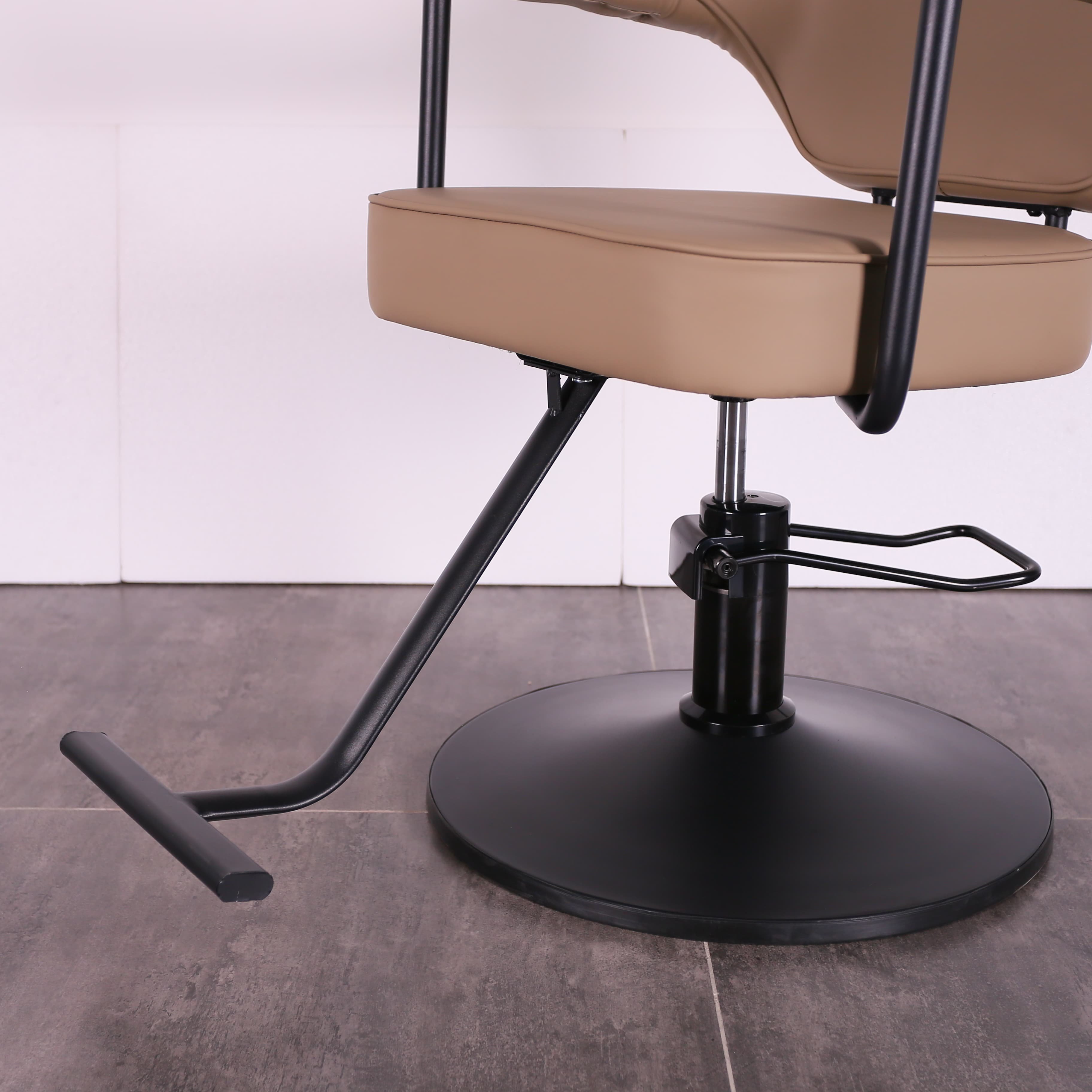 Make Up Barber Supplies Hair Chair BarberShop Hair Styling Salon Furniture Chair Black Metal Hair Cutting Salon Barber Chair