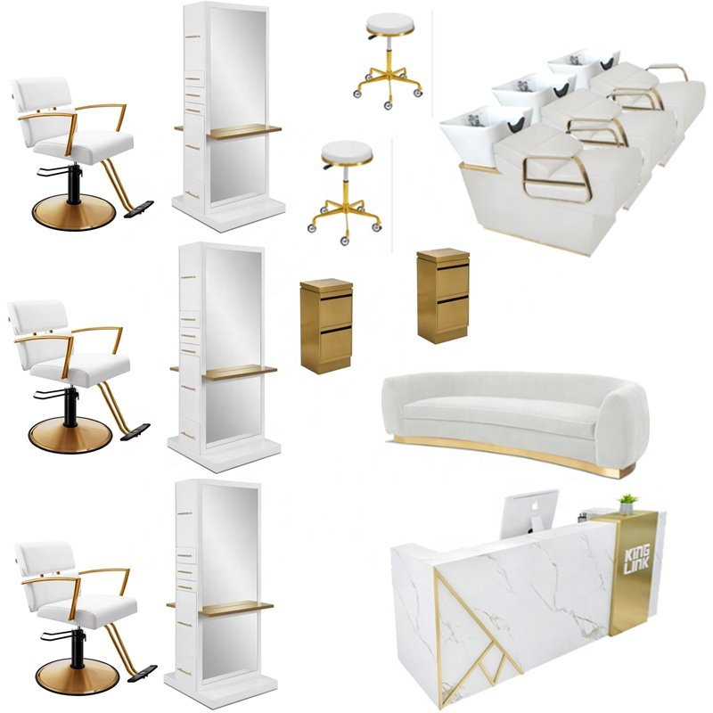 Wholesale Beauty Salon Chair And Mirror Set Barber Station Furniture Hairdressing Chair