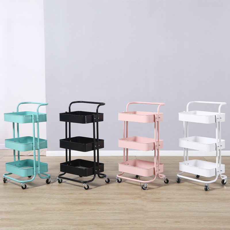 The modern style salon salon trolley is flexible and can rotate the salon trolley with 360 degrees of movement