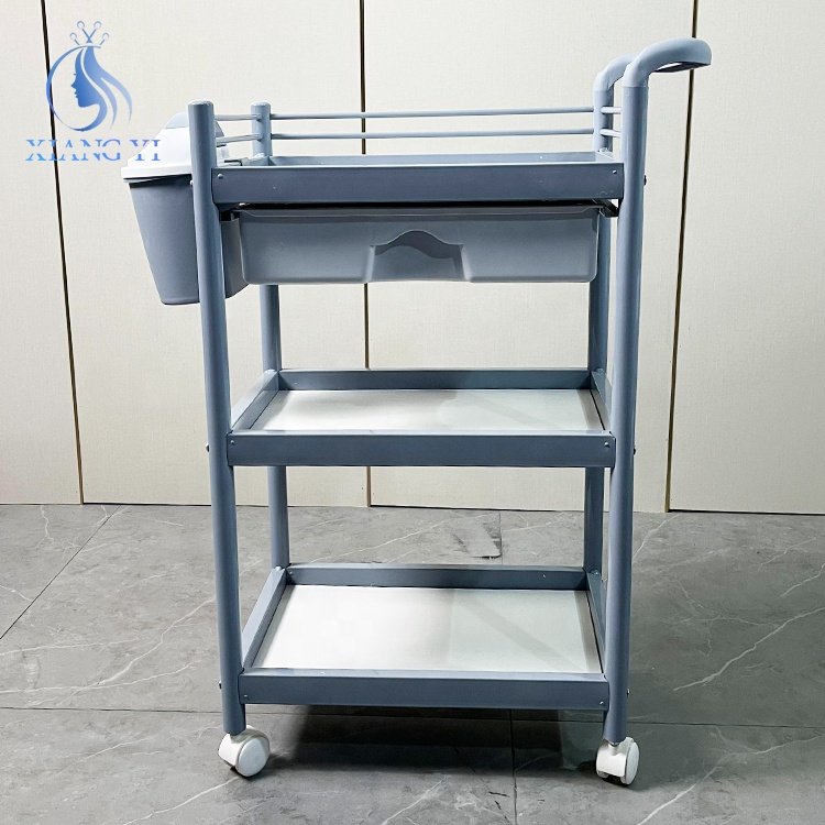 Beauty salon Mobile workbench storage cart barbershop tool cart hairdressing spa trolley