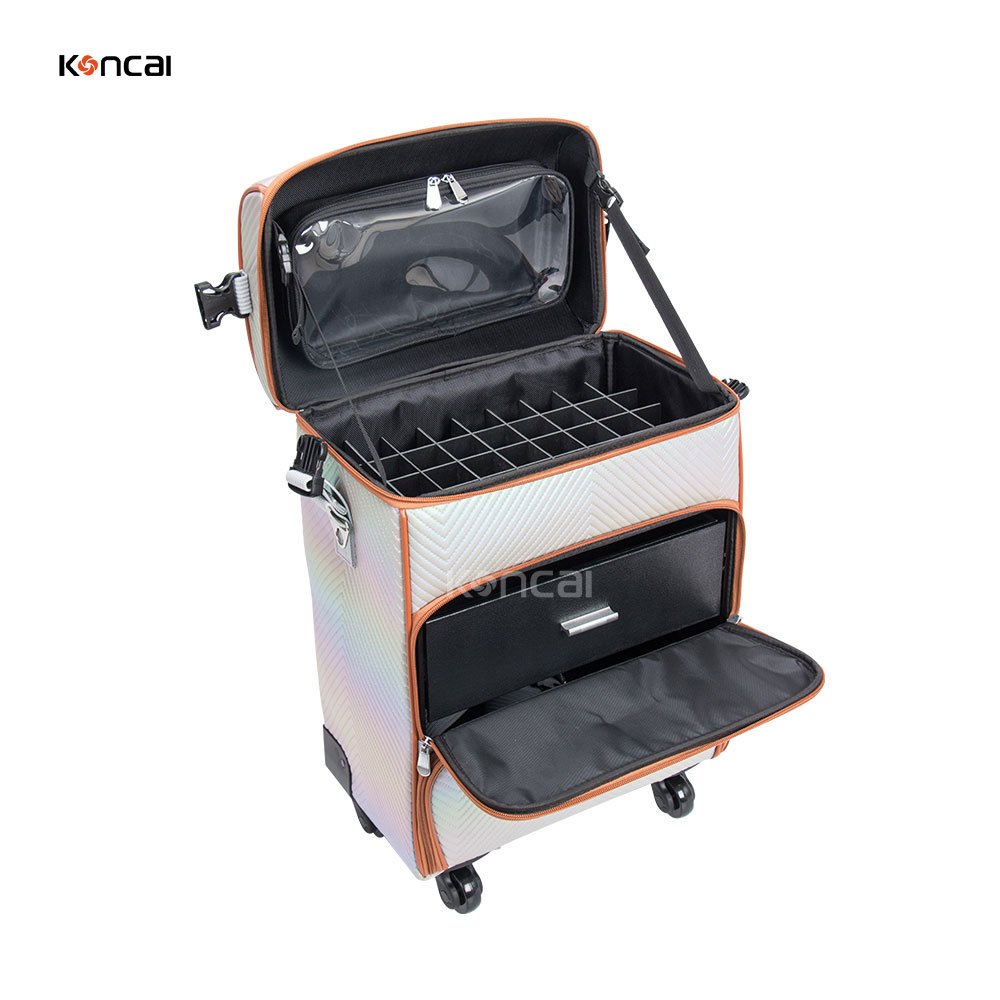 Hot Sale Multi-Layer Nail Trolley Box Large Capacity Makeup Nail Organizer Trolley Case