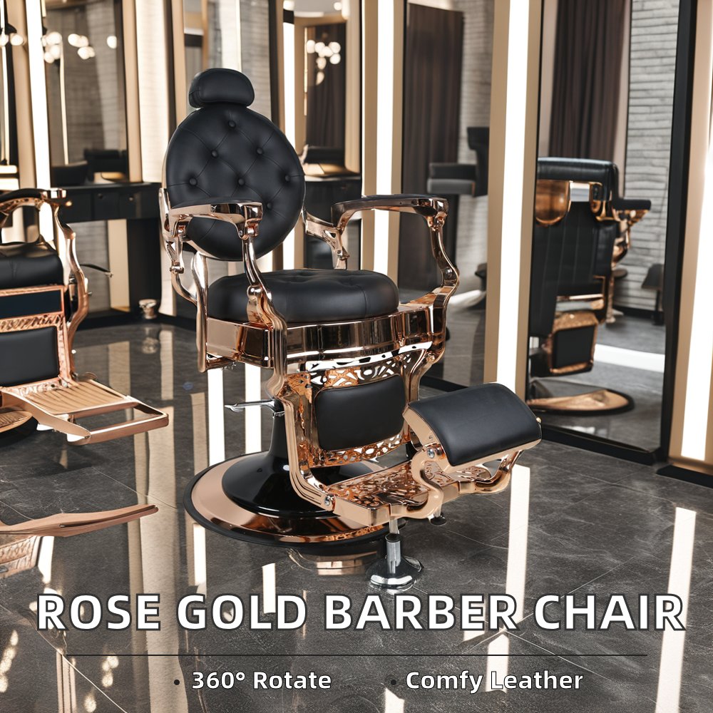 European Style Heavy-Duty Salon Chair Beauty Parlor Barber Chairs Premium Barber Chair With Logo