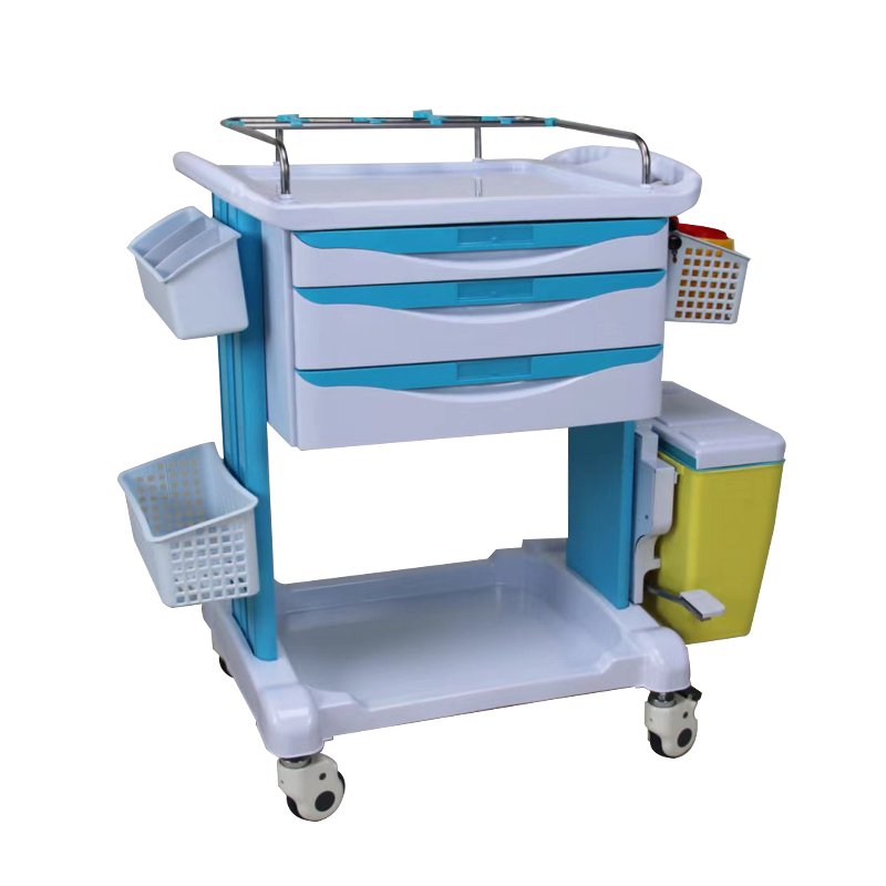 Manufacturer Custom Advanced Multifunction Hospital ABS Emergency Trolley Emergency Cart
