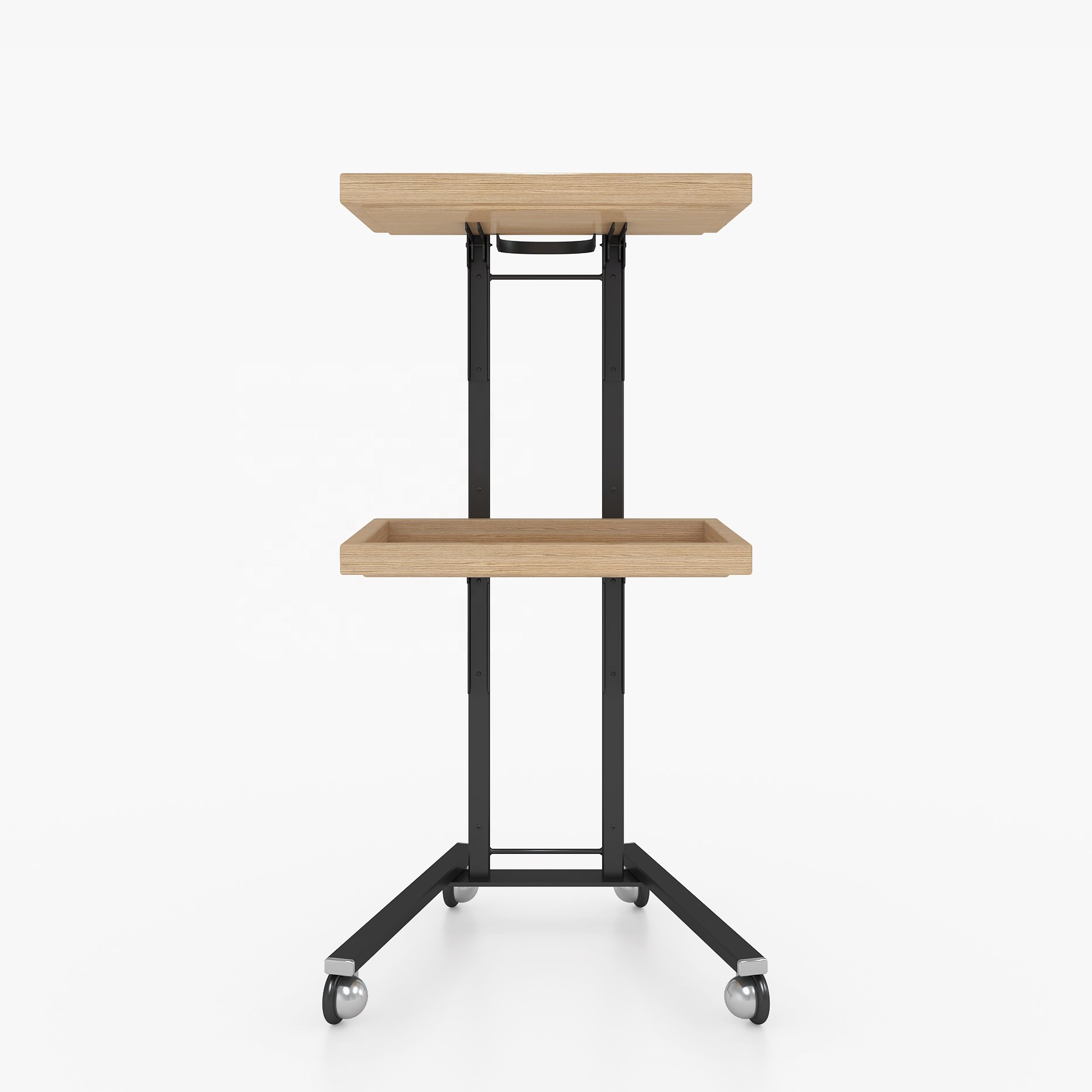 Factory haircut barber shop mobile wheel design iron wood beauty salon medical spa hand carts trolleys