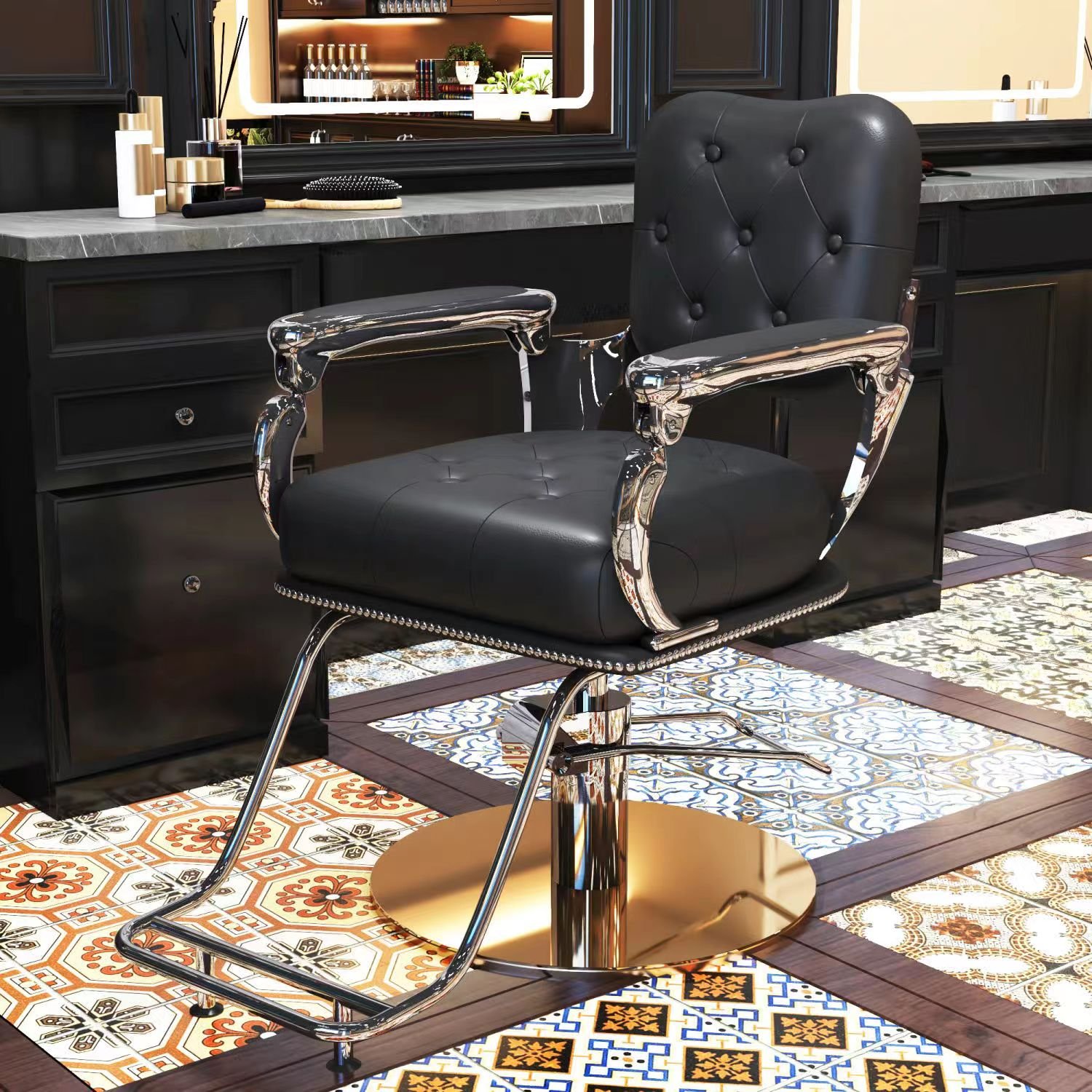 Stylish new Men's BarBer chair with inverted haircuts retro lift hairdressing chair