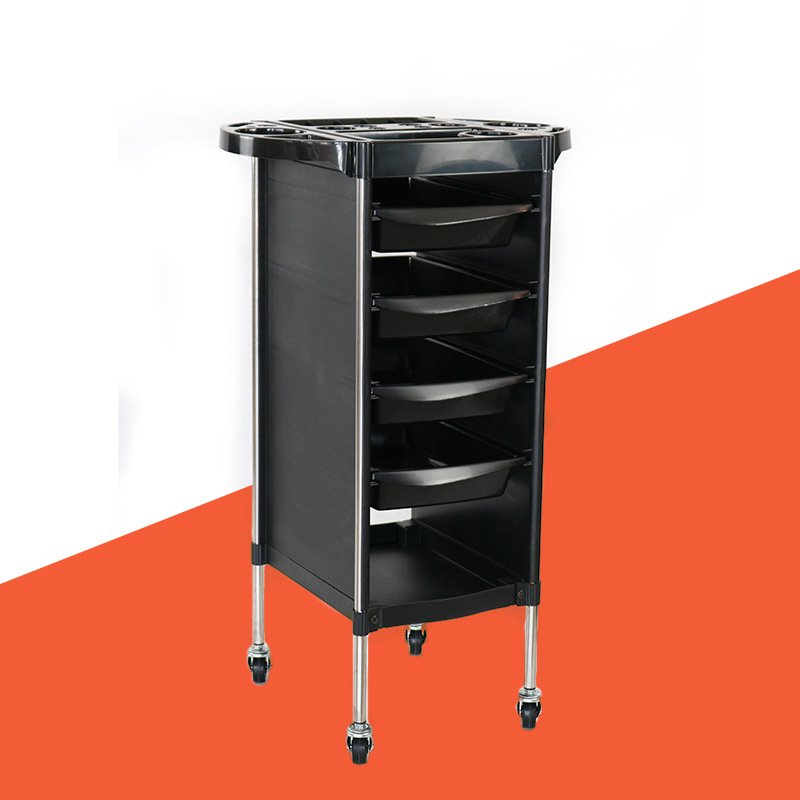 Professional Black Plastic Salon Furniture Modern Hairdresser Trolley for Spa or Home Use Beauty Shop 360 black salon trolley