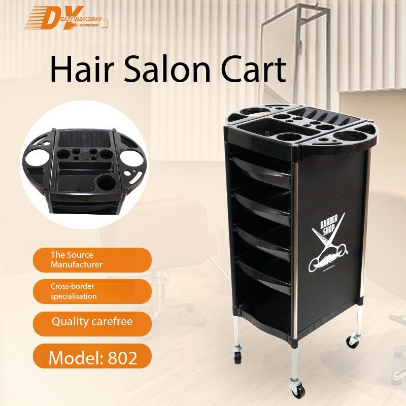 Professional Black Plastic Salon Furniture Modern Hairdresser Trolley for Spa or Home Use Beauty Shop 360 black salon trolley