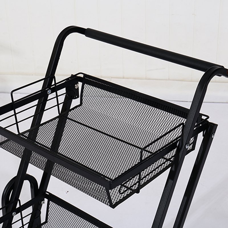 Multifunction Storage Shelf Rack Vegetable Rack Kitchen Storage Fruit Basket Rolling Metal Trolley Cart Storage