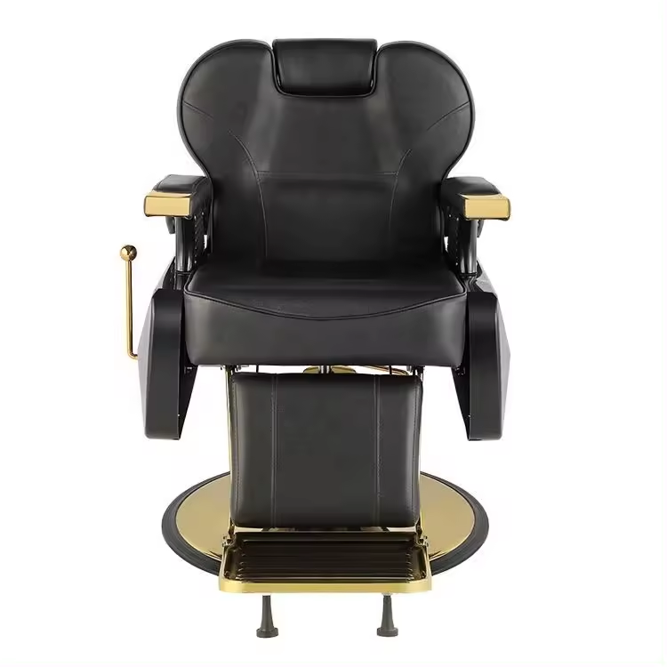 Luxurious and comfortable salon classic men barber chairs can be customized for easy operation