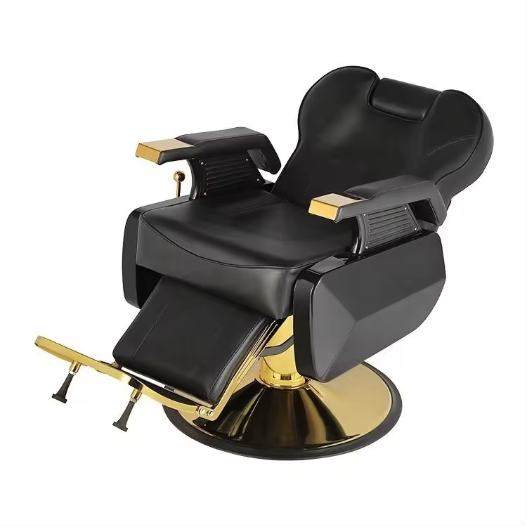 Luxurious and comfortable salon classic men barber chairs can be customized for easy operation