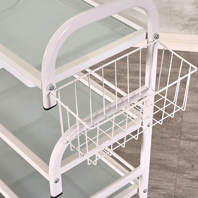 Multi-functional beauty salon storage trolley Movable Three-layer shelf SPA Tattoo Hairdresser Barber Tool cart