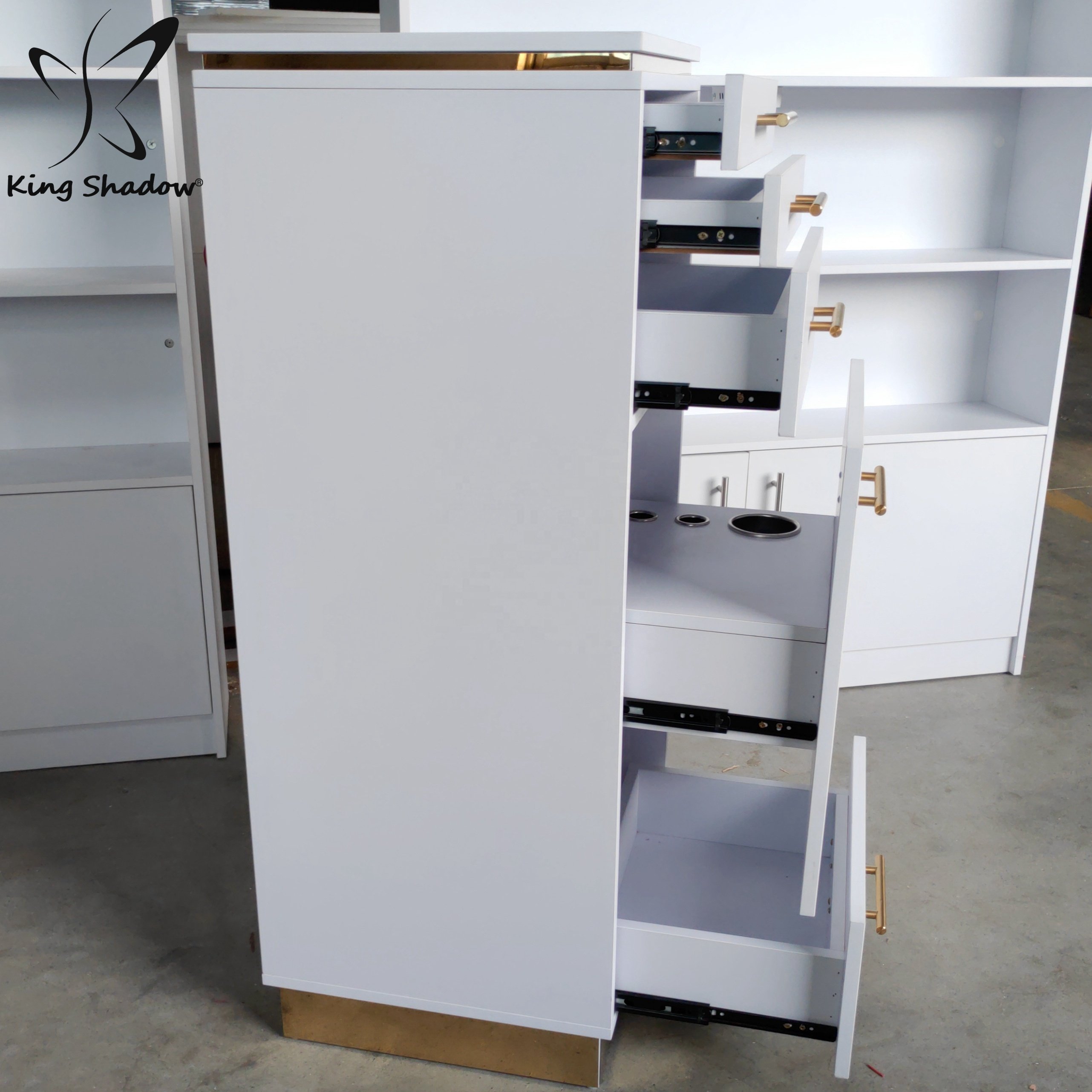 Kingshadow Salon Equipment Hairdressing Barber Shop Nail Salon Trolley Cart For Beauty For Barber Salon
