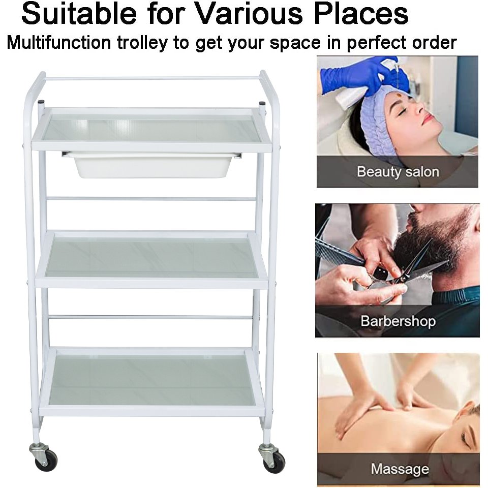 aimeigao Beauty salon furniture spa salon trolley rolling cart beauty trolley with wheel R-216