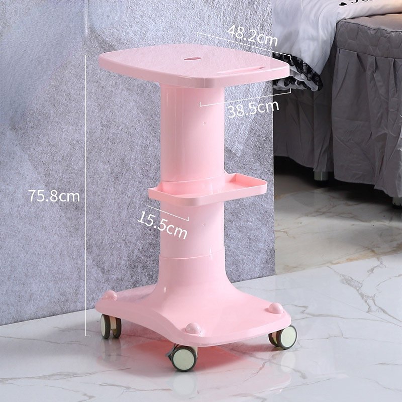 Factory Made Cheap Price Portable Facial Beauty Machine Cart Salon Four Rolling Stand Wheels Beauty Trolley