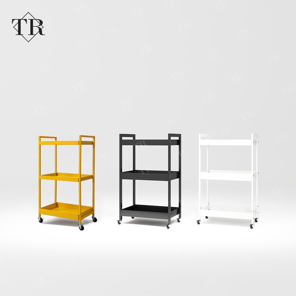 Turri Barber Shop Trolley 3 Layers Steel Shelf Salon Serving 3-tier Trolley Table and Drawer Salon Furniture