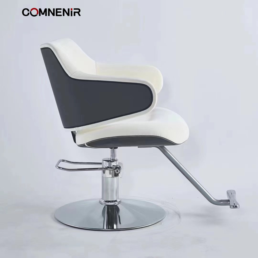 Vintage Black Barber Chair Heavy-Duty Antique Hair Salon Equipment Custom Cheap Hairdressing Furniture