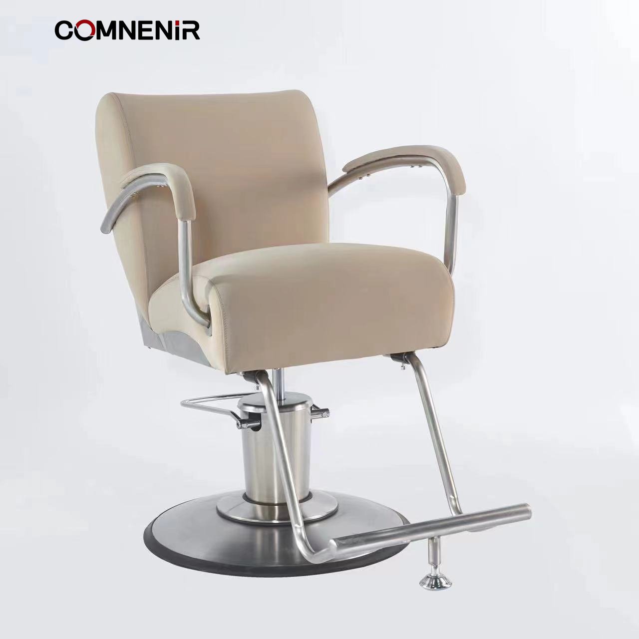 Vintage Black Barber Chair Heavy-Duty Antique Hair Salon Equipment Custom Cheap Hairdressing Furniture