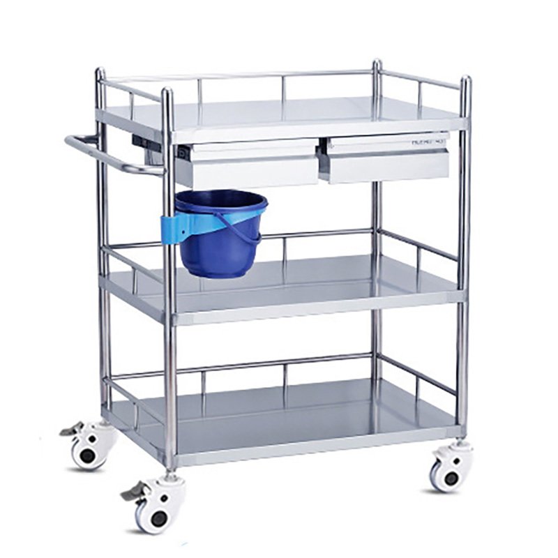medicine delivery medical care instrument hospital trolley furniture medical cart salon stainless steel cart with drawers