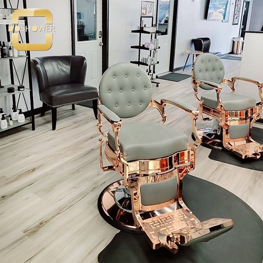 Fully Adjustable Reclining Hydraulic Barbering Chair With Barbershop Vintage Hydraulic Chair For Men's Heavy Duty Barber Chair