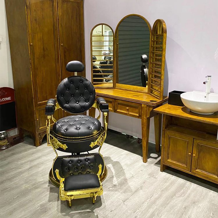 new model man's salon chair hair salon furniture gold antique barber chair
