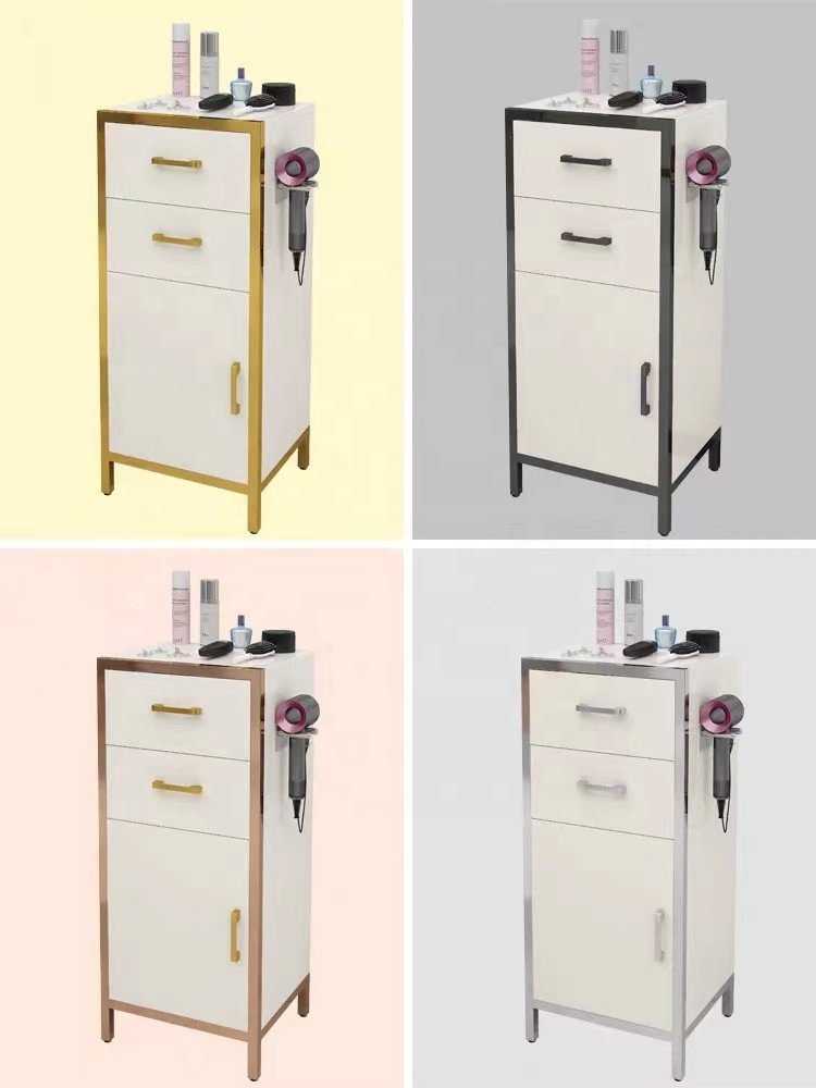 Stainless steel barber shop tool cabinet cart hair salon special tool cart rack hair salon barber small cabinet HP-805