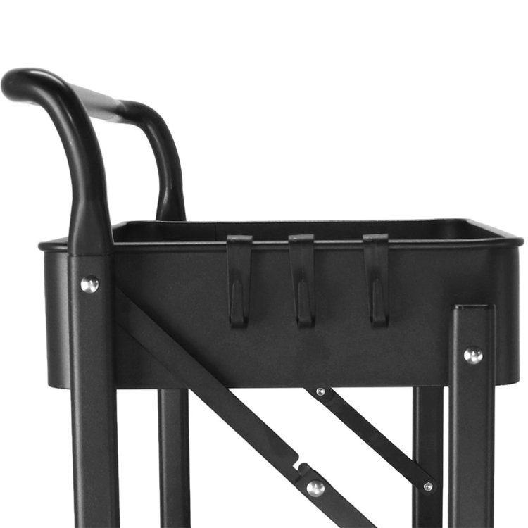 Manicure Salon Beauty Hair SPA Tattoo 3 Tier Rolling Metal Folding Utility Caddy Cart Mobile Collapsible Storage Trolley