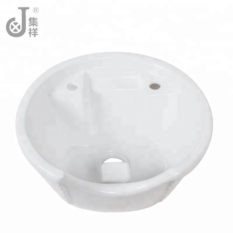 Womeny Chair Furniture Accessories Hair Shampoo Basin Case Rounkorean Ceramic Black White Color Hair Wash Sink