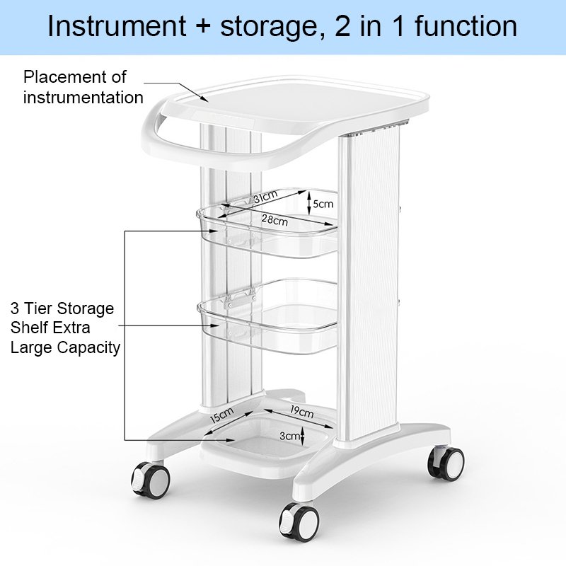 Mobile Professional trolley Spa Portable Beauty carts Acrylic salon trolley cart