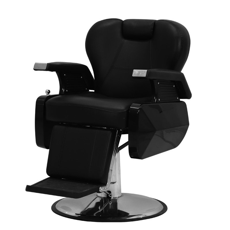 Hairdressing salon furniture black hair cut chair heavy lounger men Hairdressing chair