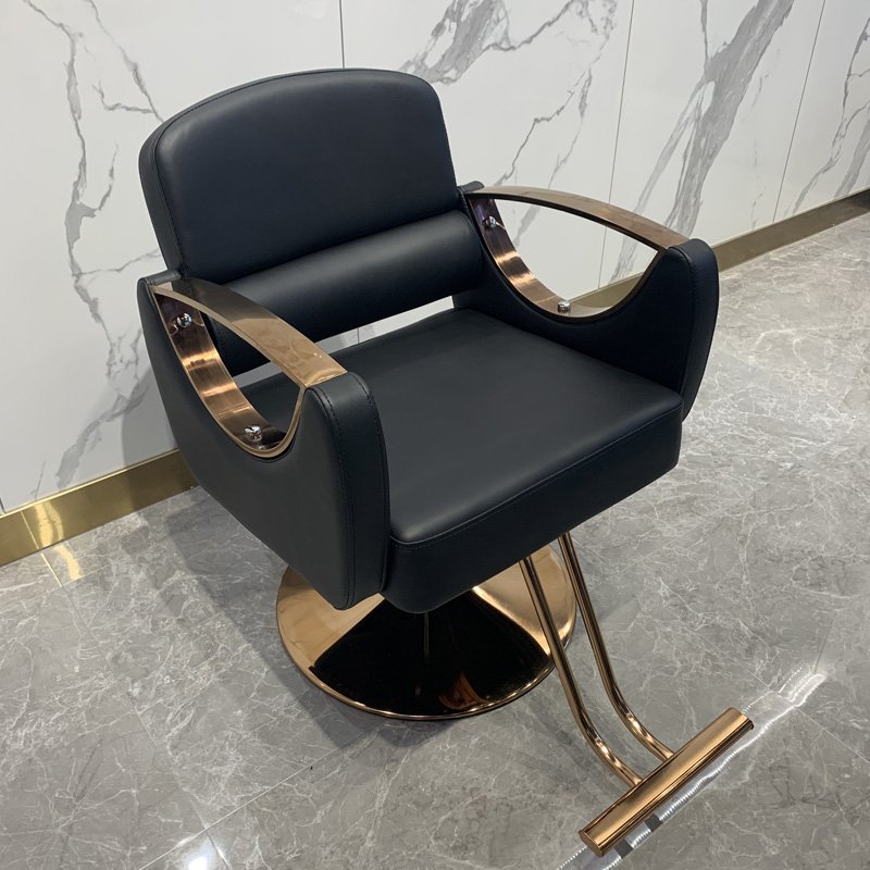 AF01 modern minimalist beauty salon chair black and gold hairdressing shop dark grey salon chairs the barber chair