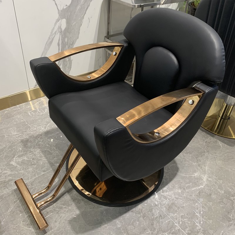 AF01 modern minimalist beauty salon chair black and gold hairdressing shop dark grey salon chairs the barber chair
