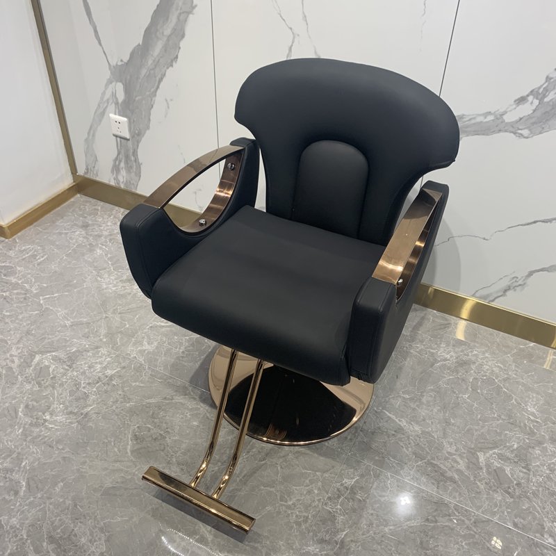 AF01 modern minimalist beauty salon chair black and gold hairdressing shop dark grey salon chairs the barber chair